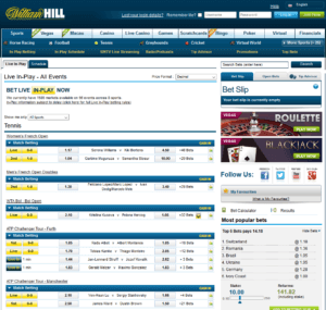 William Hill Live Betting