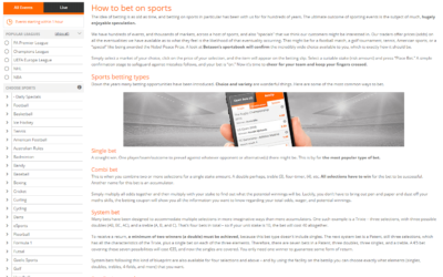 Betsson How To Bet On Sports