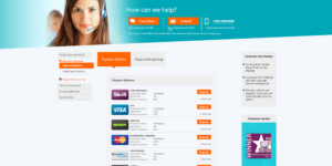 Betsson Payment Options