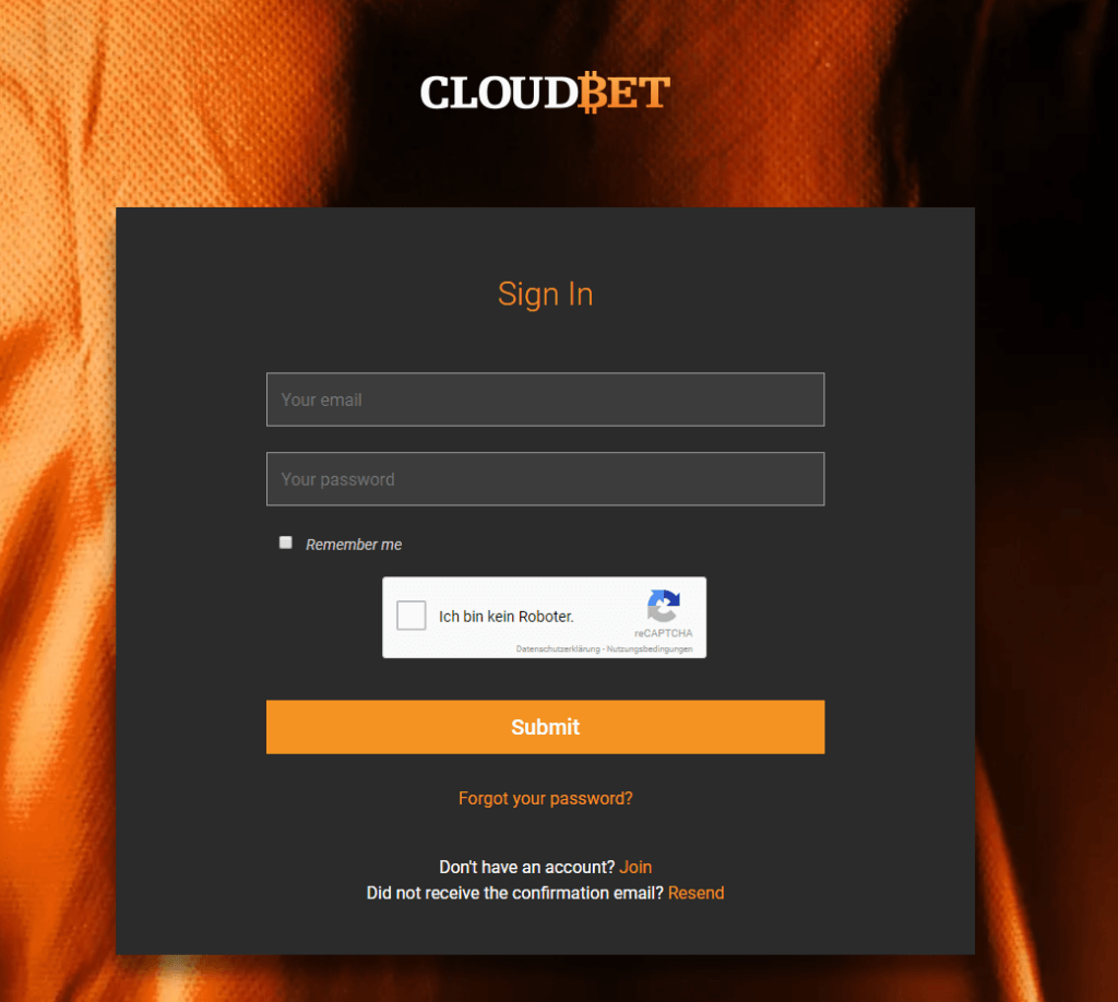 Cloudbet Sign Up 2