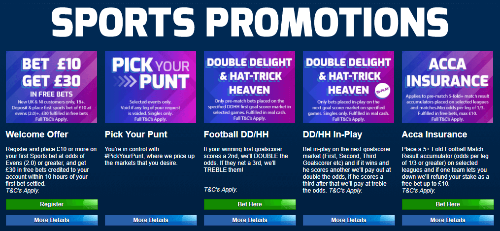 Betfred Promotions Overview