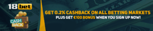 18bet Cashback Header Banner