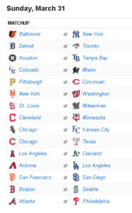 Mlb Schedule Today